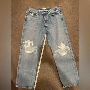 Agolde Blue Distressed Jeans